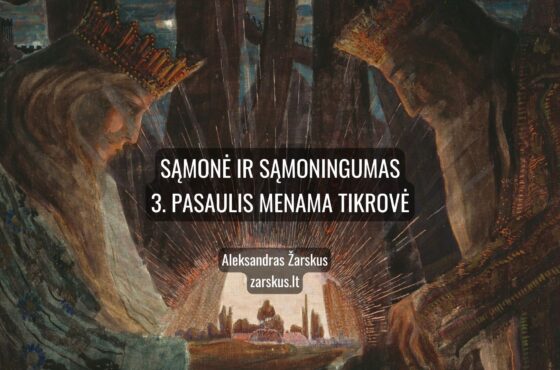 SĄMONĖ IR SĄMONINGUMAS 3. Pasaulis menama tikrovė